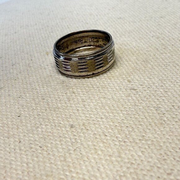 Vintage Sterling Silver Textured Ring Size 6‎ Marked Simple Dainty Minimal - Picture 6 of 8